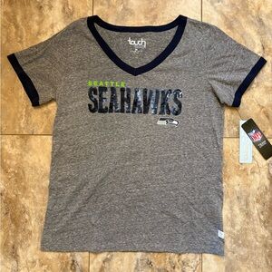 NWT NFL Touch by Alyssa Milano Seattle Seahawks Sequin Embellished Tee Womenโs M